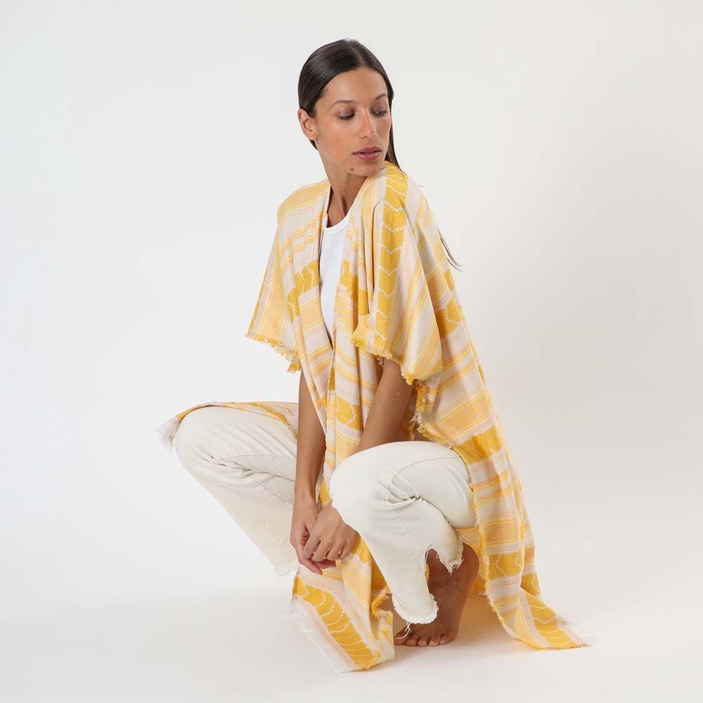 Kimono Vainilla Amarillo Humana-0
