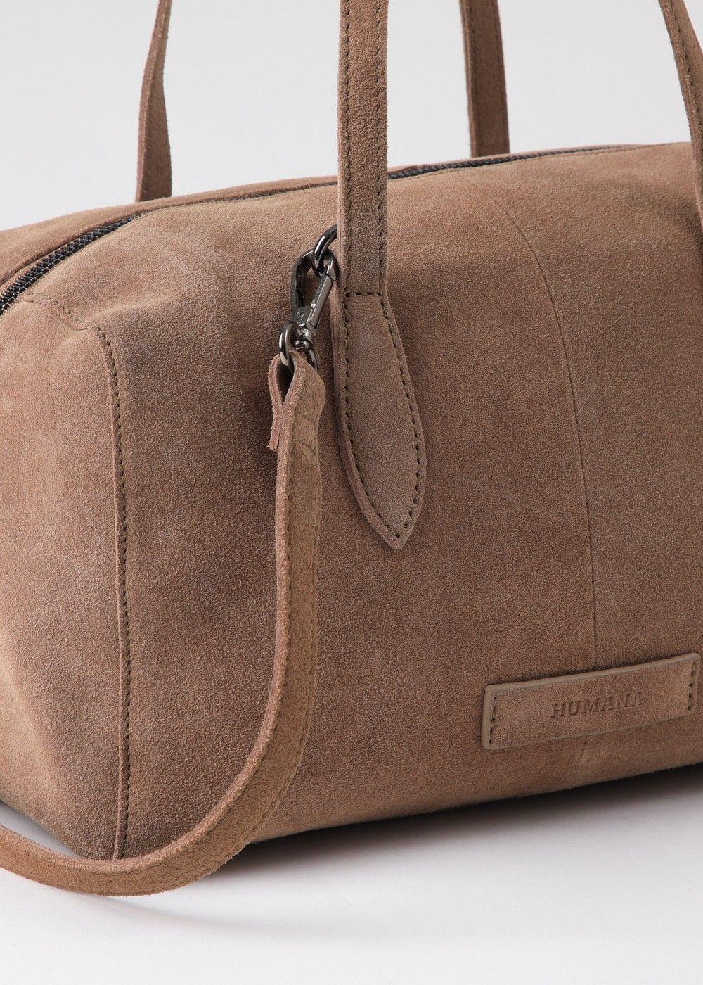 Cartera Hombro Gala Beige Suede Humana-3