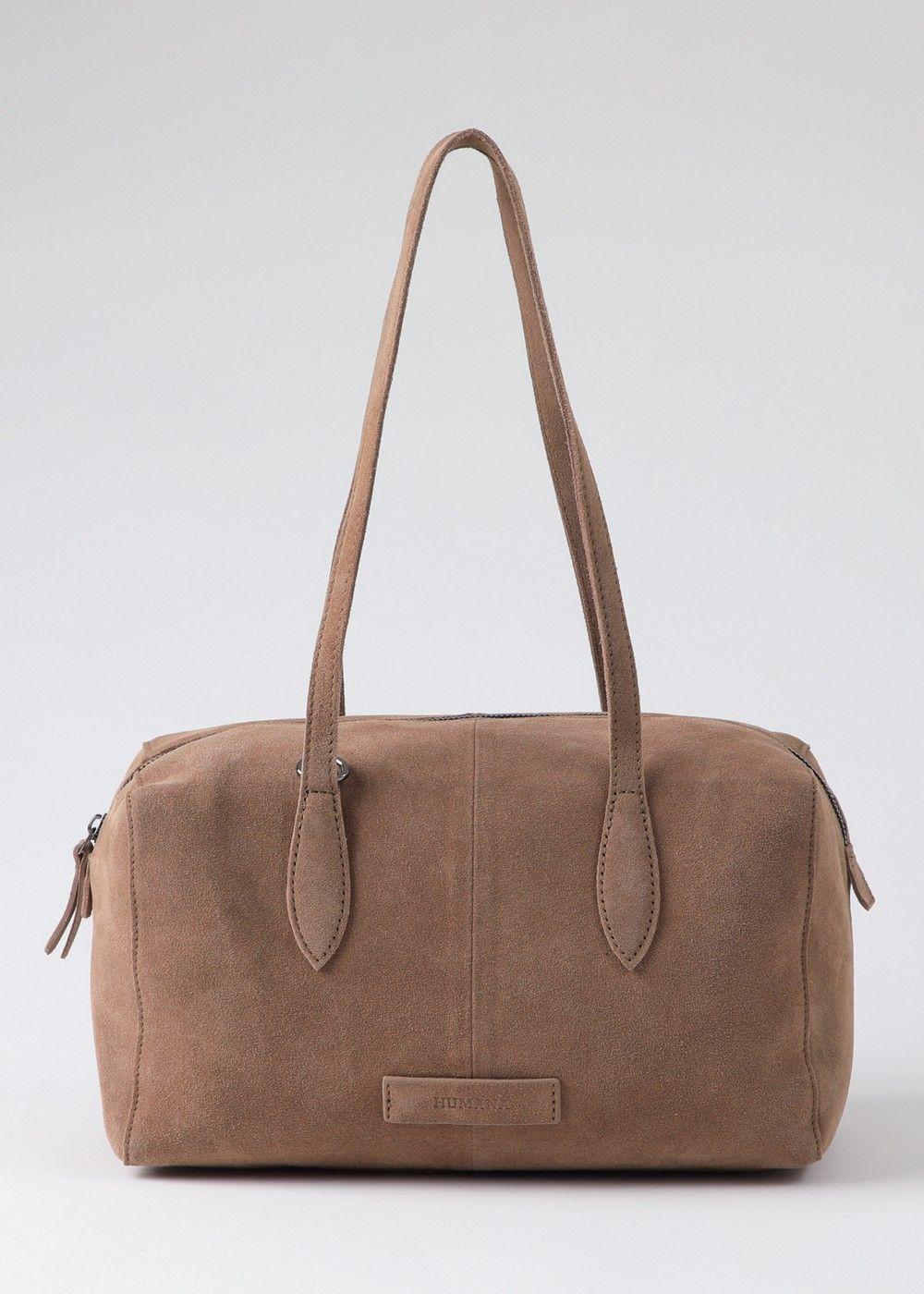 Cartera Hombro Gala Beige Suede Humana-1