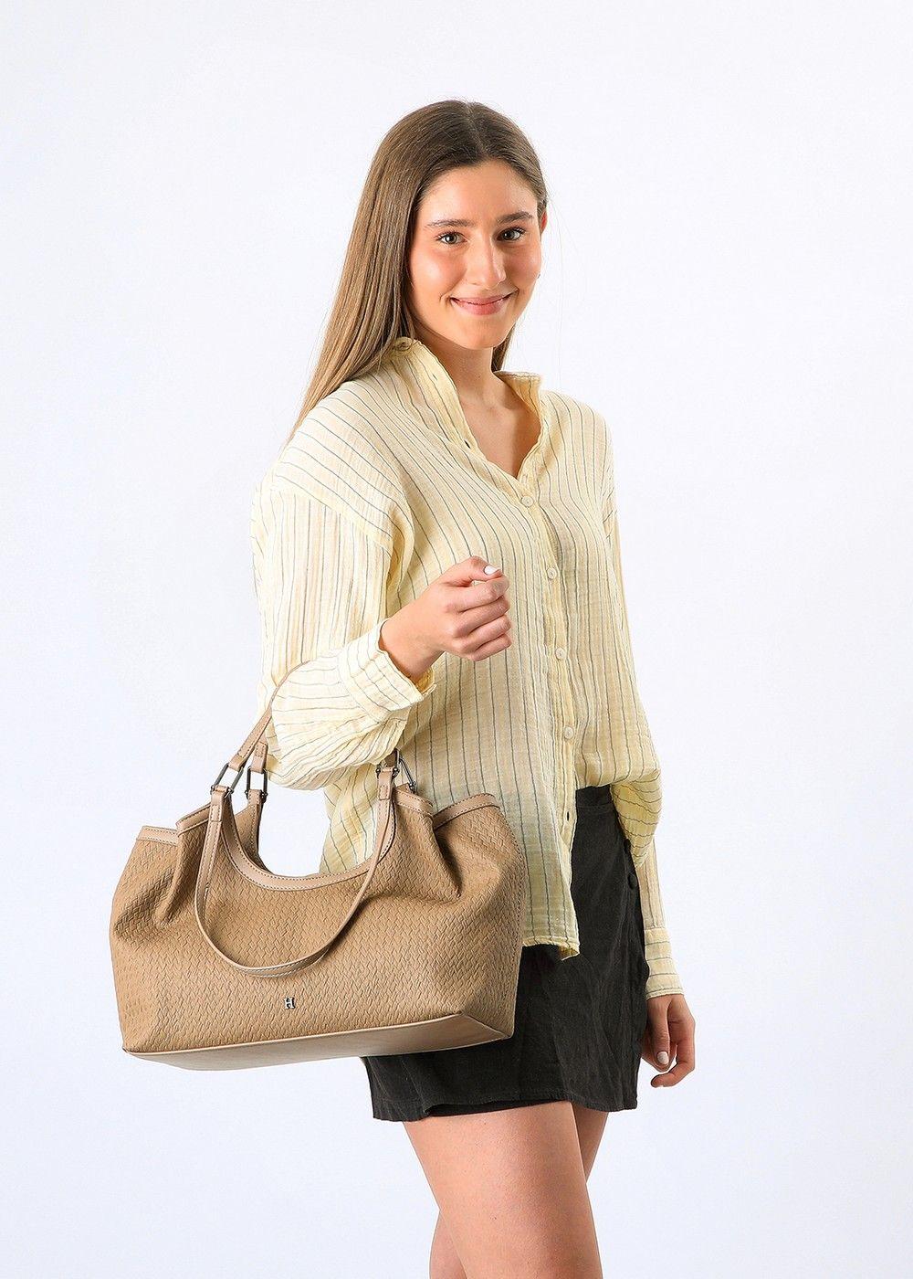 Cartera Tote Alana Beige Humana-3