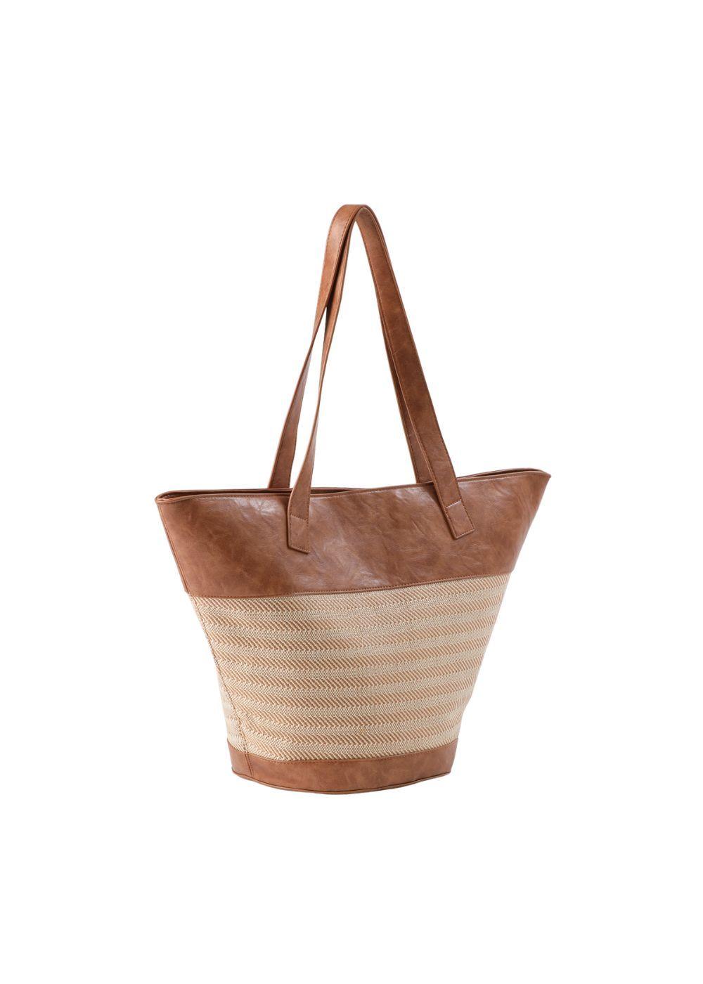 Cartera Tote Ecocuero Boo Camel Humana-2