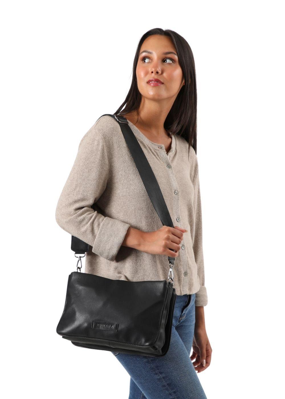 Cartera Cruzada Beryl Negro Humana-3