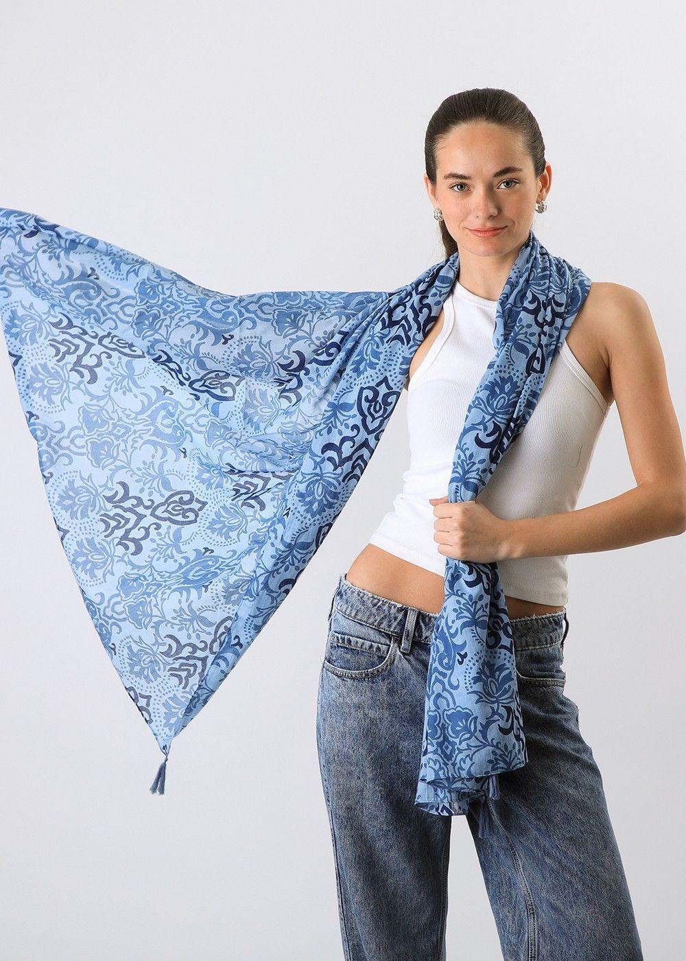 Pañuelo Estampado Cody Azul Humana-1
