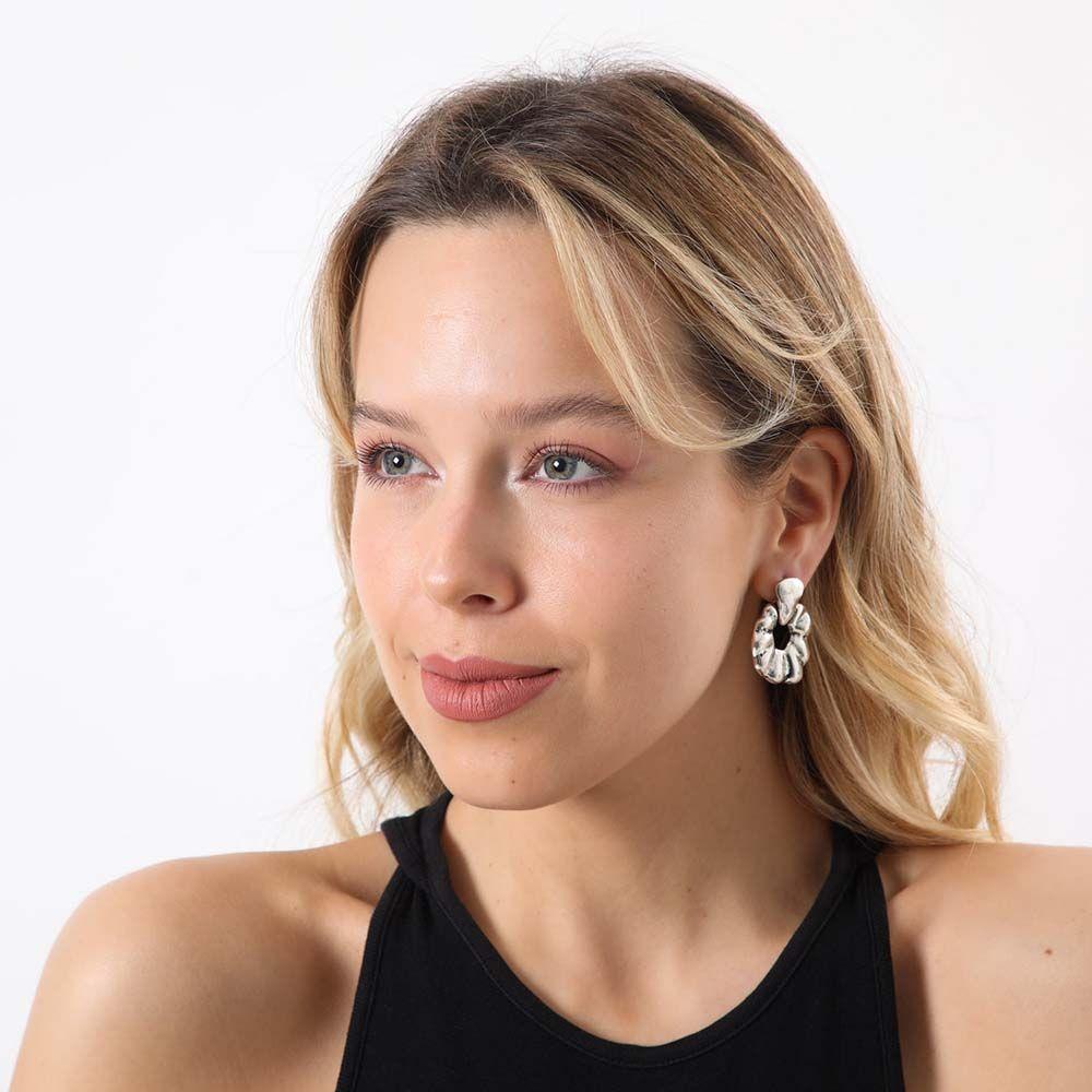 Aros Mediano Fresno Plateado Humana-1