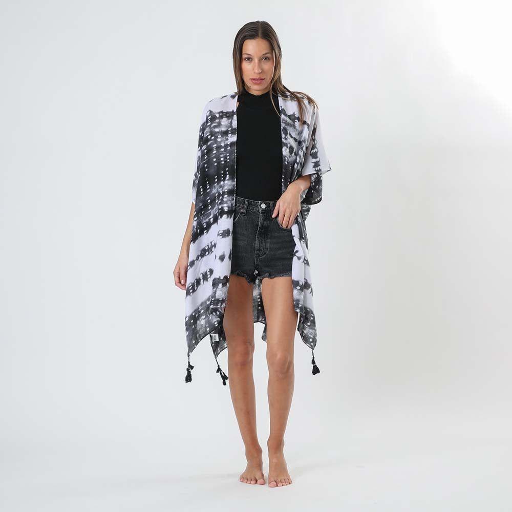 Kimono Tie Dye Negro i-D-0