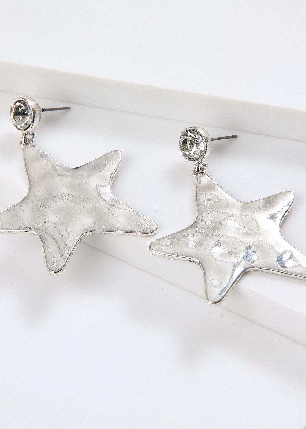 Aros Largos Star Plateado Humana-0