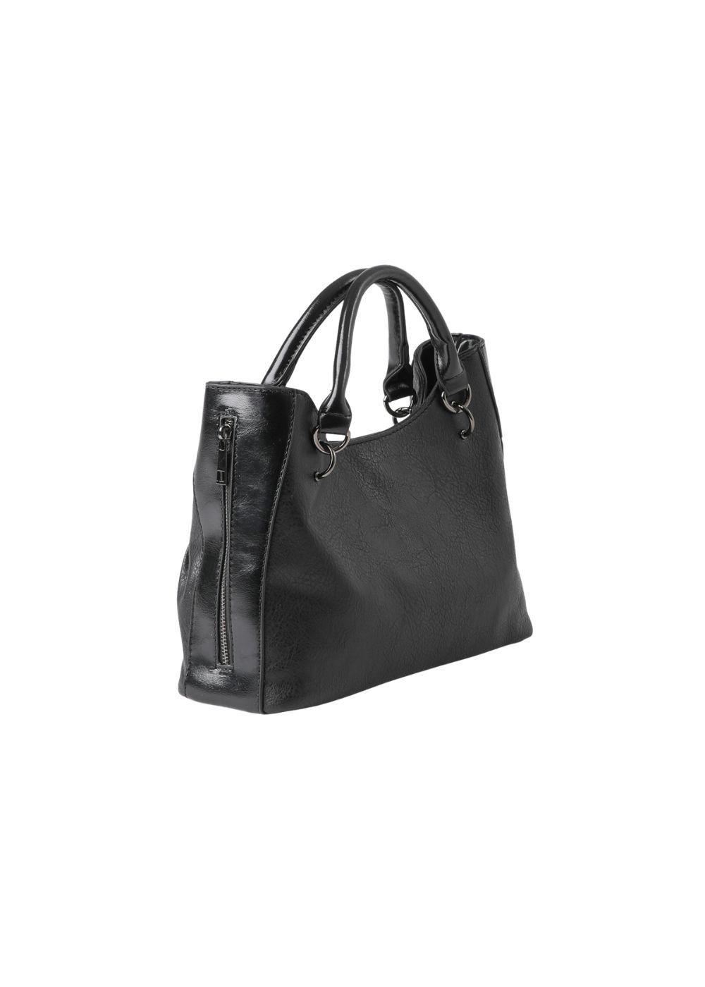 Cartera Bandolera April Ecocuero Negra Humana-2