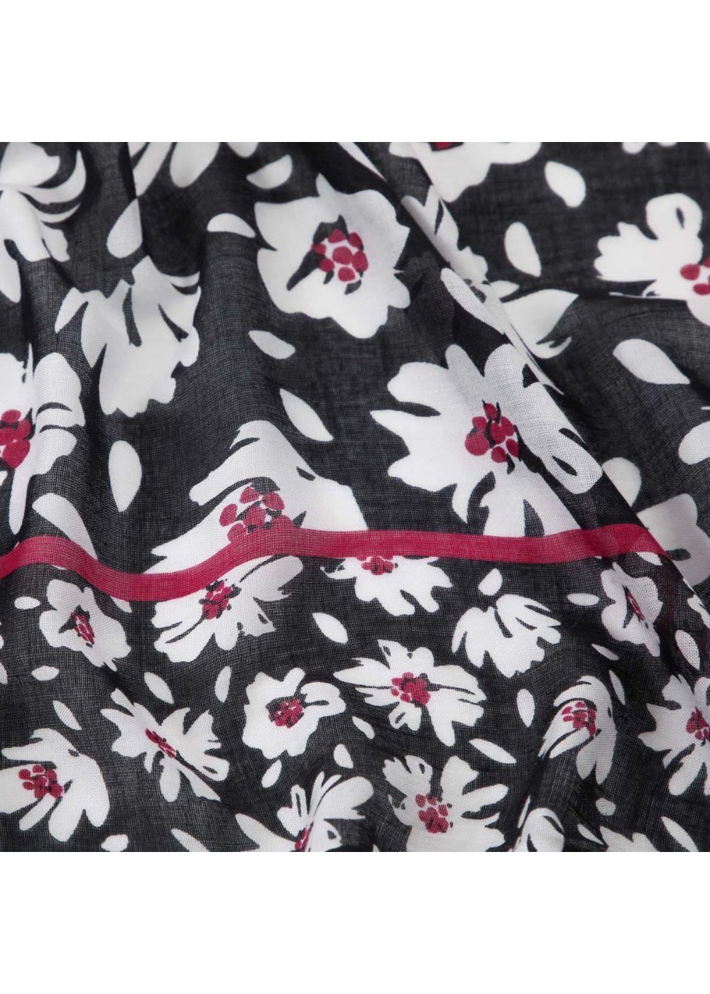 Pañuelo Estampado Aralia Negro Humana-1