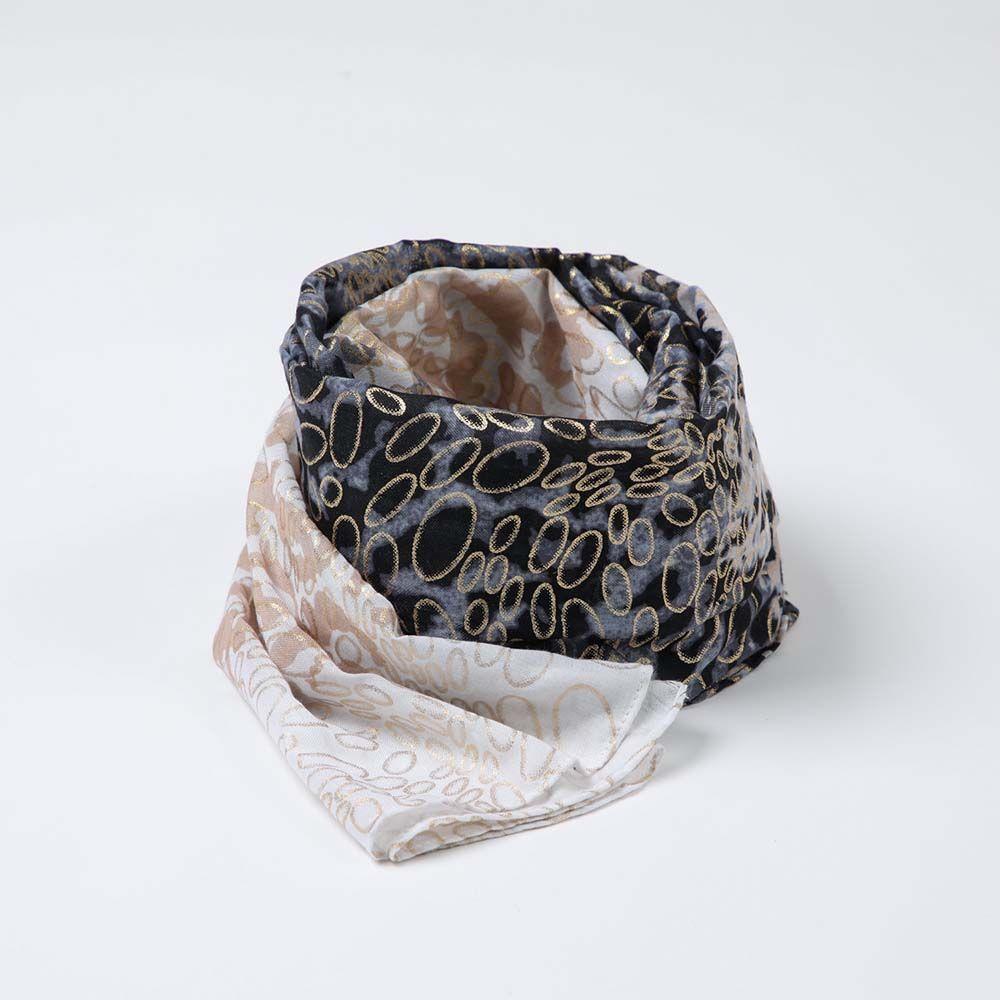 Pañuelo Estampado Tulum Negro i-D-0