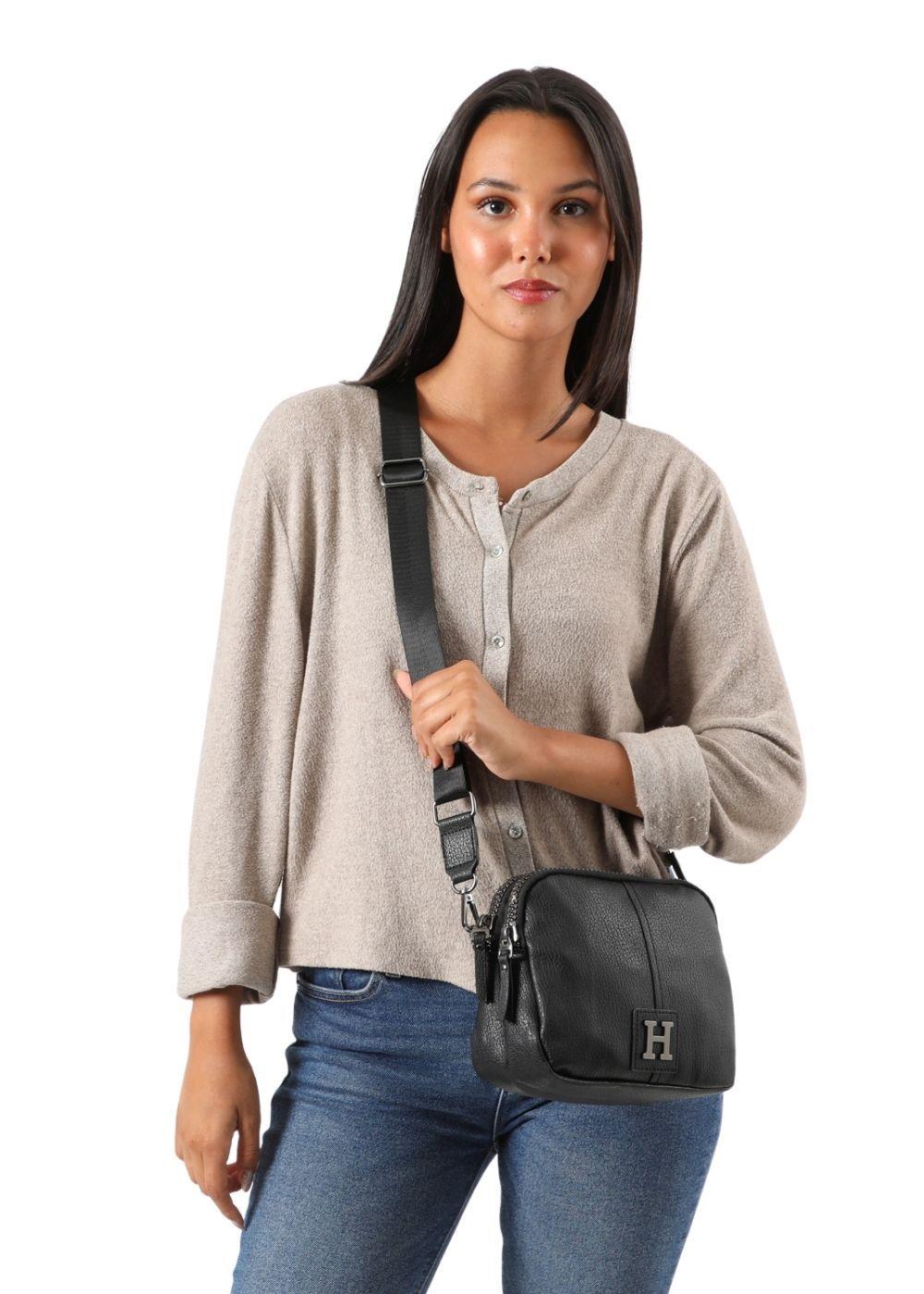 Cartera Cruzada Cissy Negro Humana-4