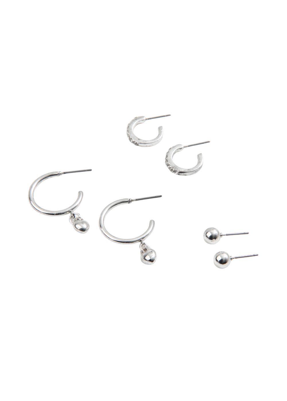 Set de 3 aros Vera Plateado ID-0