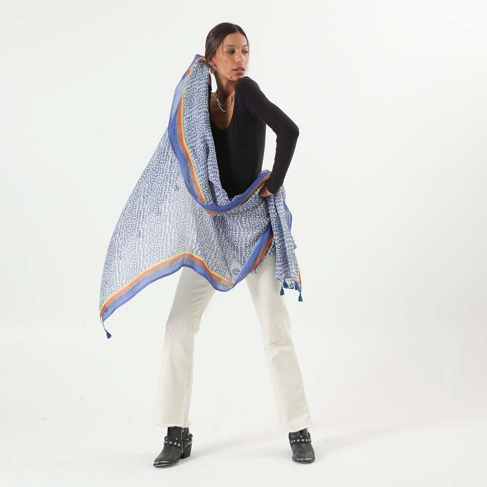 Pañuelo Estampado Azul Jane Humana-2