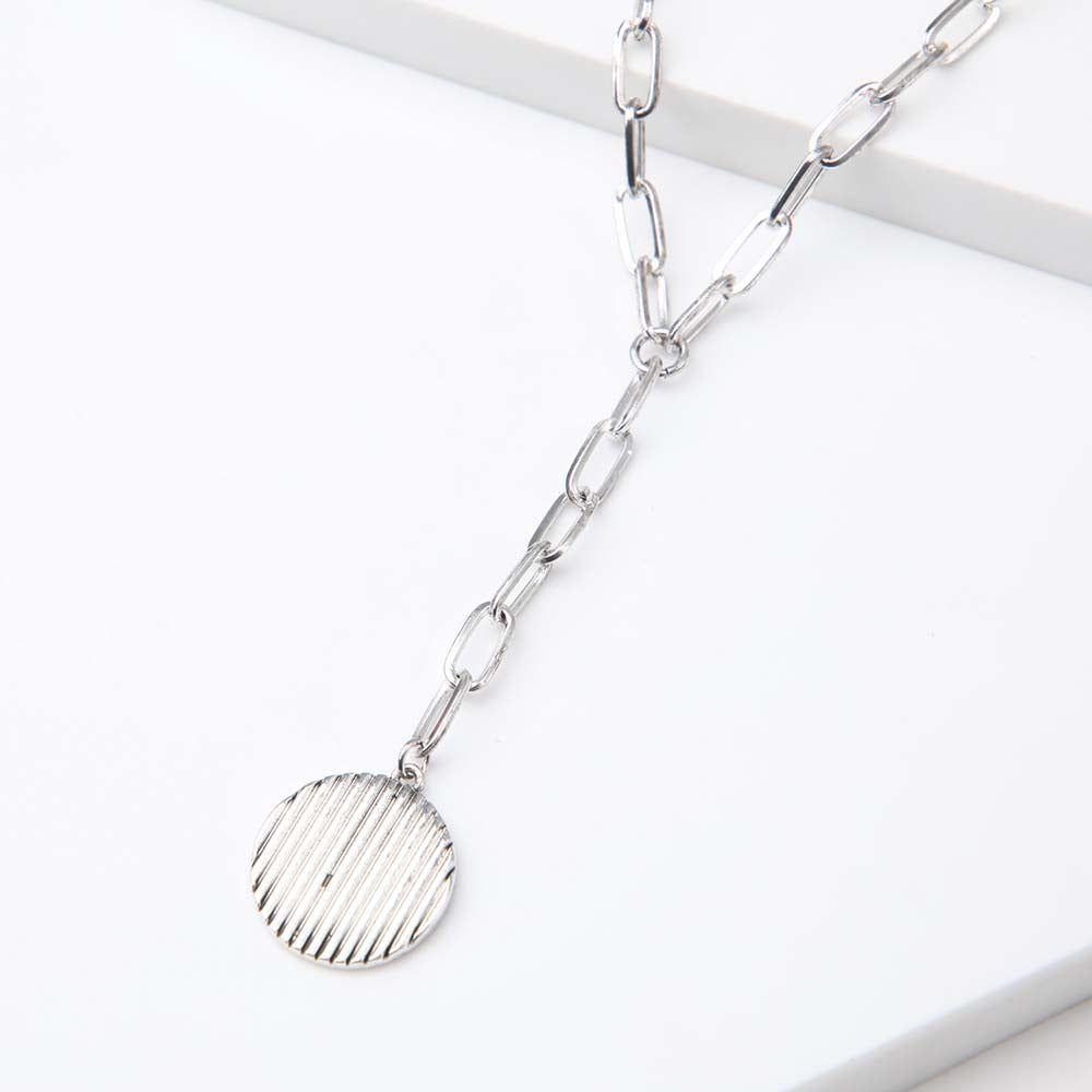 Collar Largo Toledo Plateado Humana-0