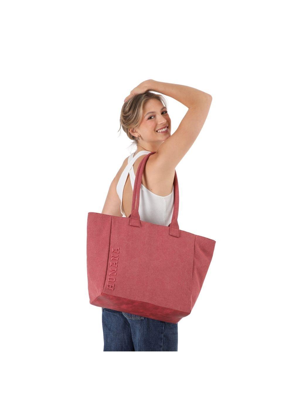 Cartera Tote Delfi Canvas Fucsia Humana-3