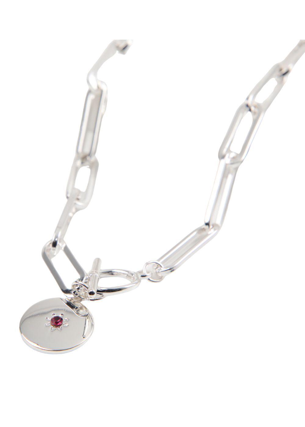 Collar Corto Sol Plateado i-D-0