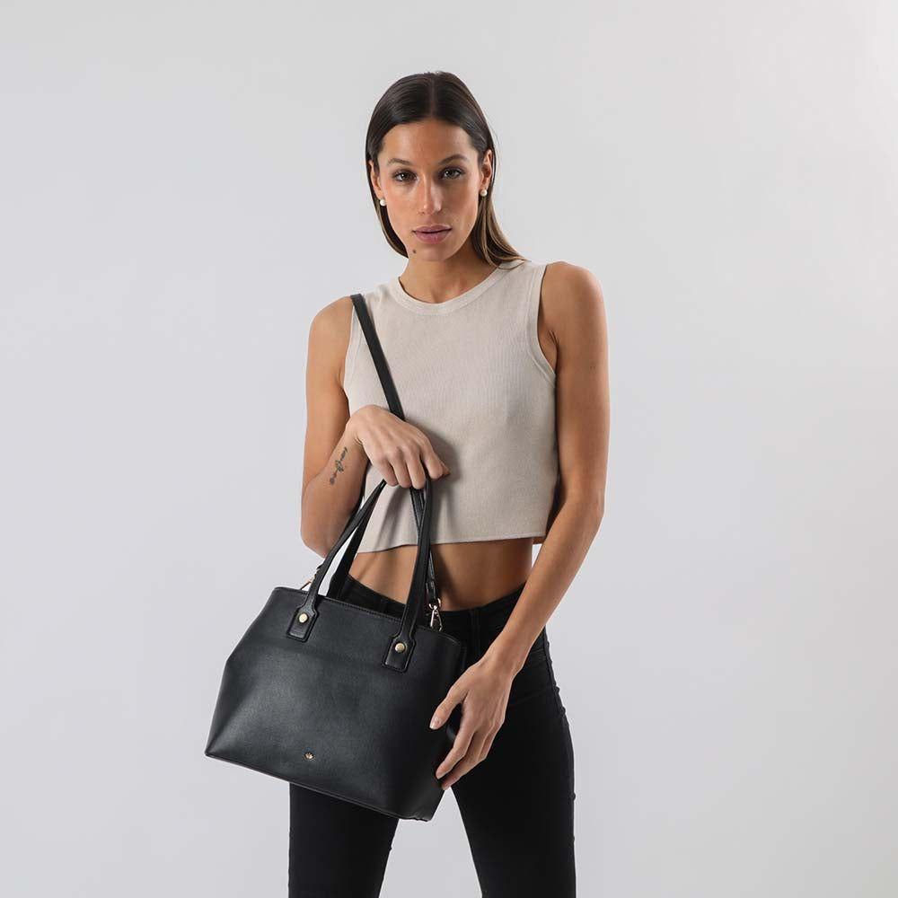 Cartera Hombro Olimpia Negra i-D-3