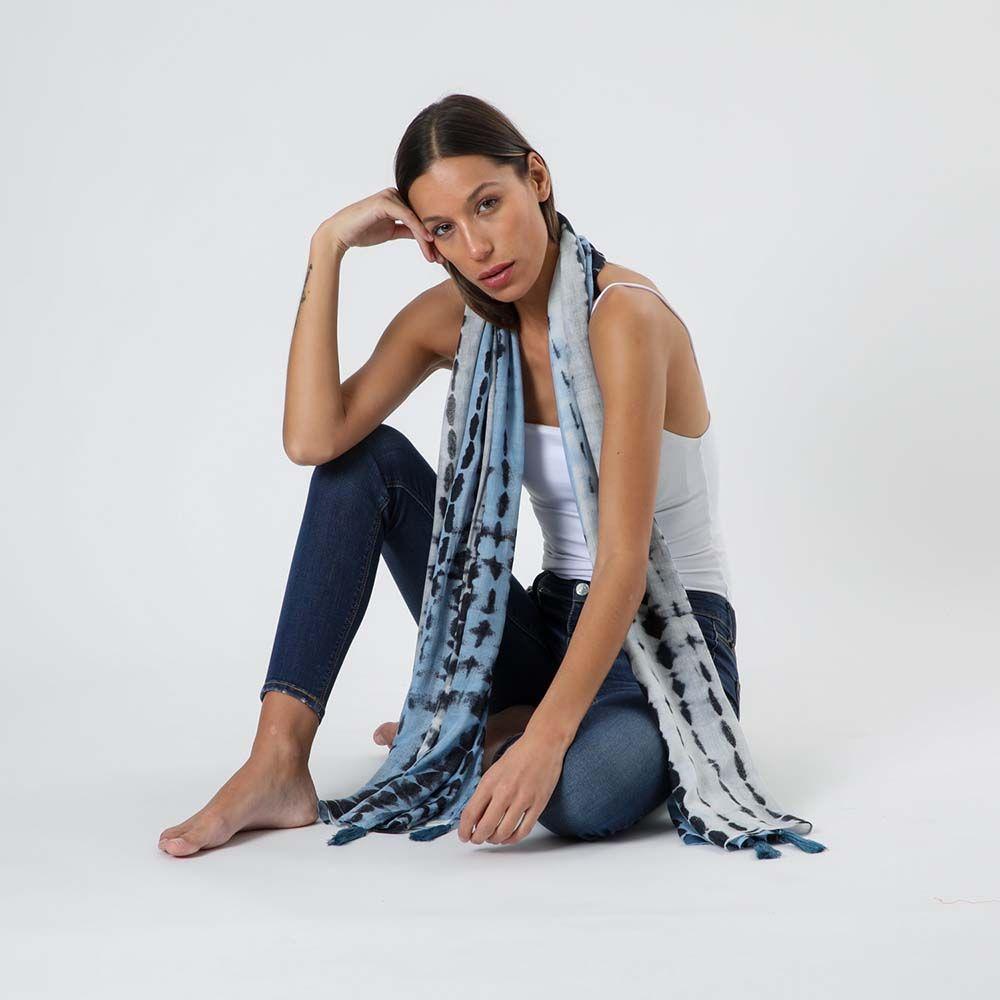Pañuelo Estampado Aurora Azul Humana-2