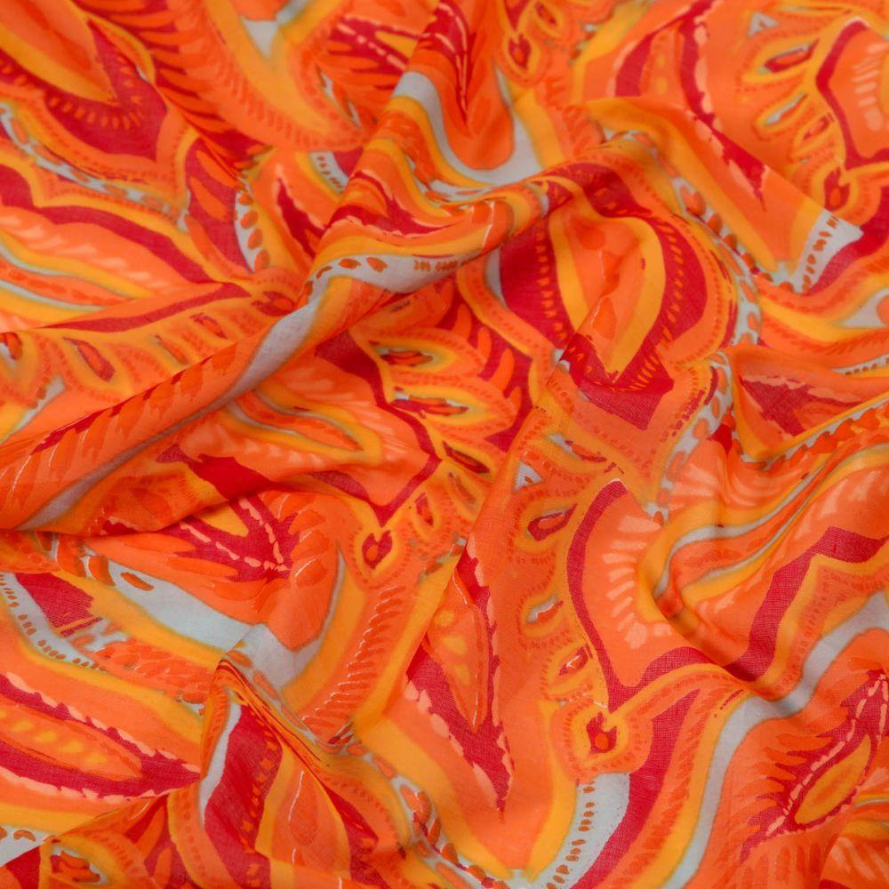 Pañuelo Estampado Abedul Naranjo Humana-1