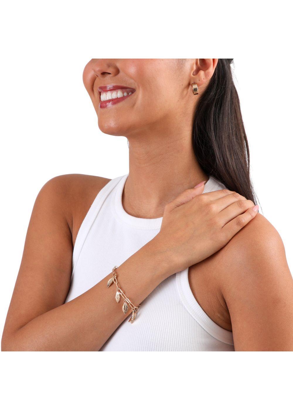 Pulsera Blanda Leaf Dorado Humana-1