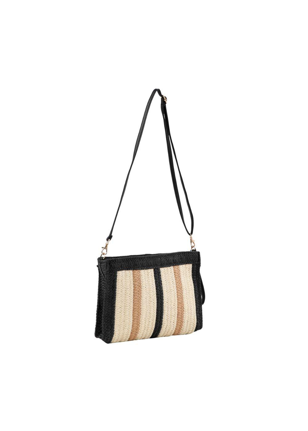 Cartera Bandolera Ana Tejida Negro Playa Humana-2