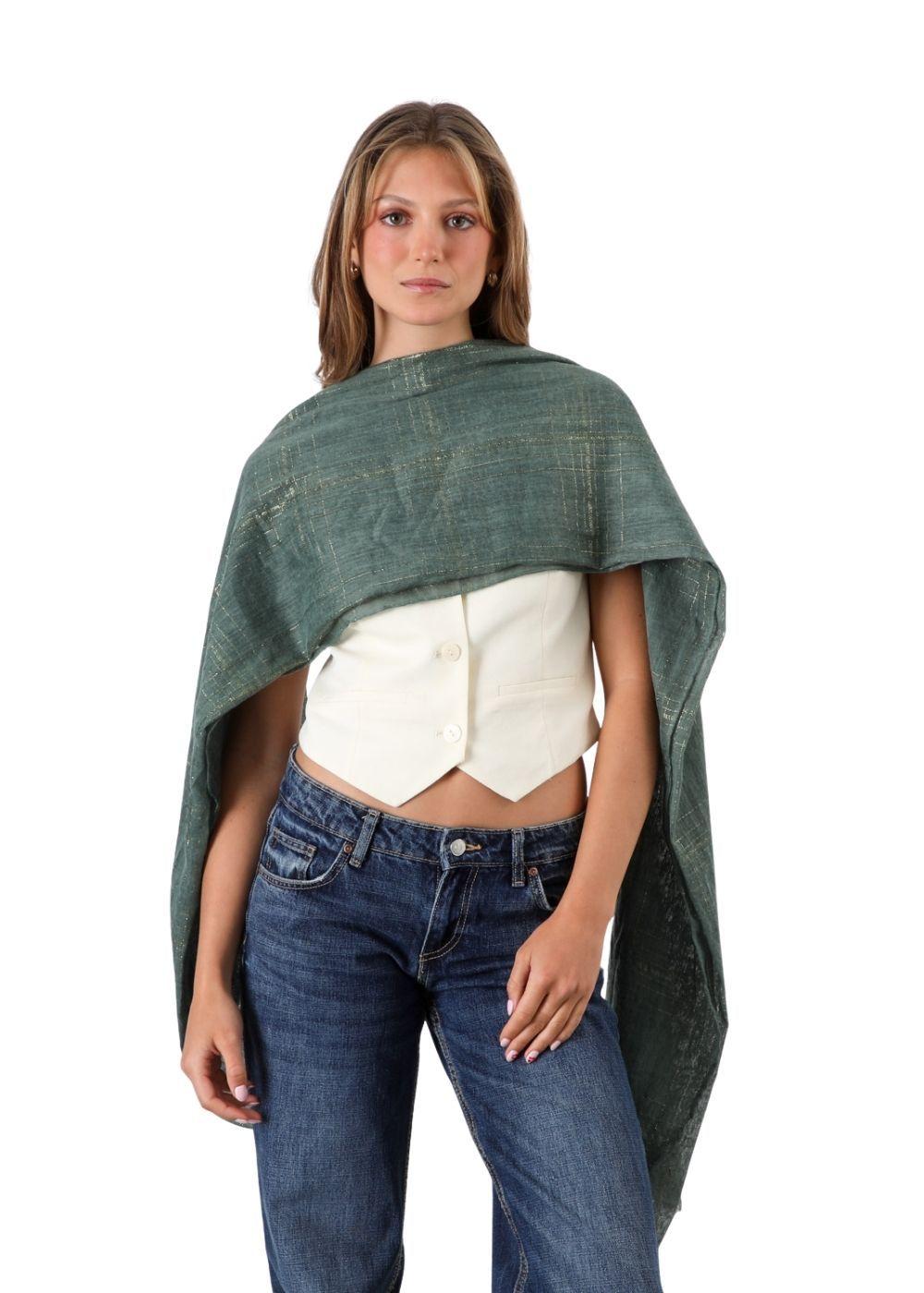 Pañuelo Liso Verde Lurex Humana-2
