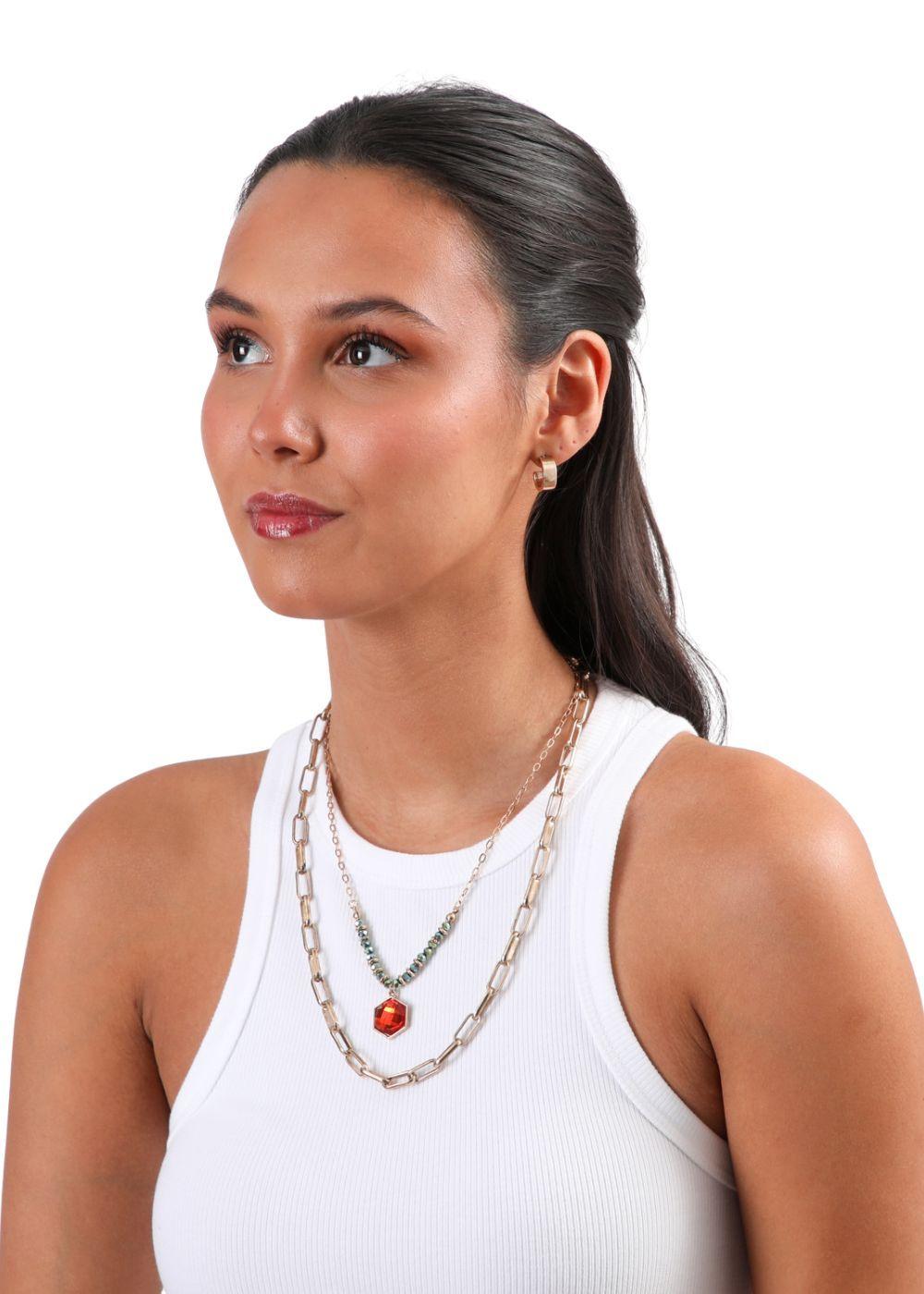 Collar Corto Sea Eye Dorado Humana-1