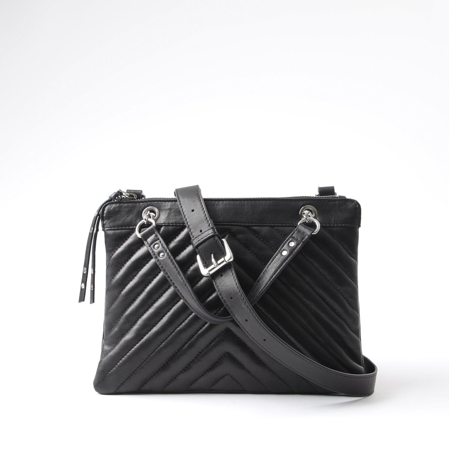 Cartera Cuero Cruzada Roma Black-5