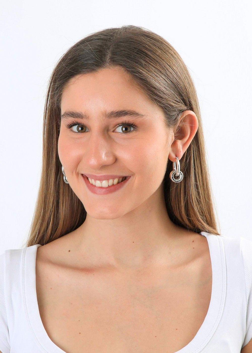 Aros Argollas Elena Plateado I-D-1