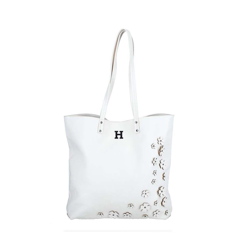 Cartera Hombro Flower Crema Humana-0