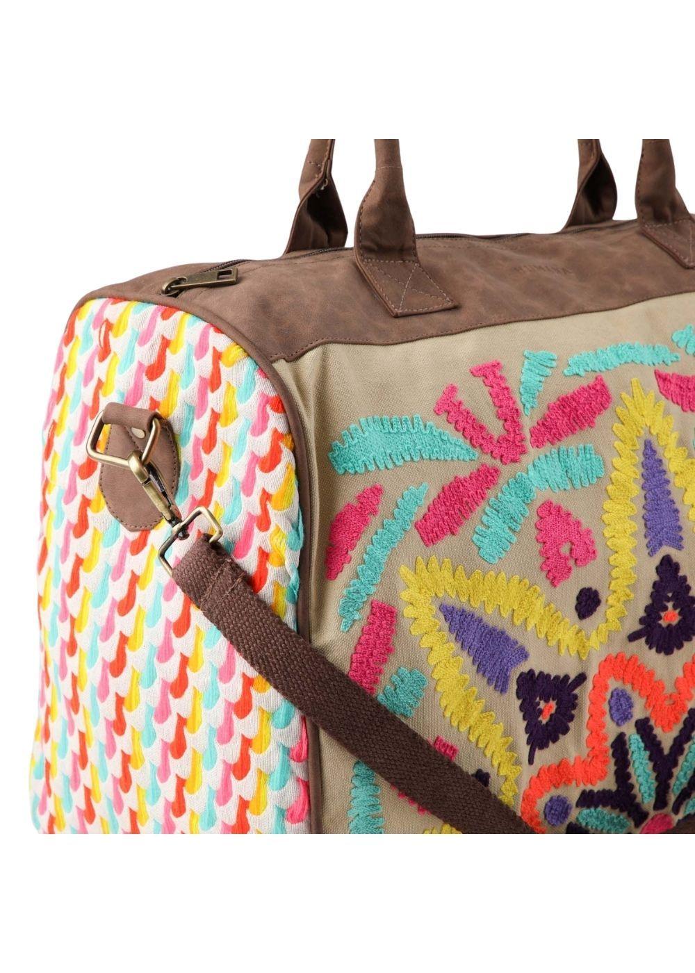 Bolso Afra Bordado multicolor Viaje Humana-3