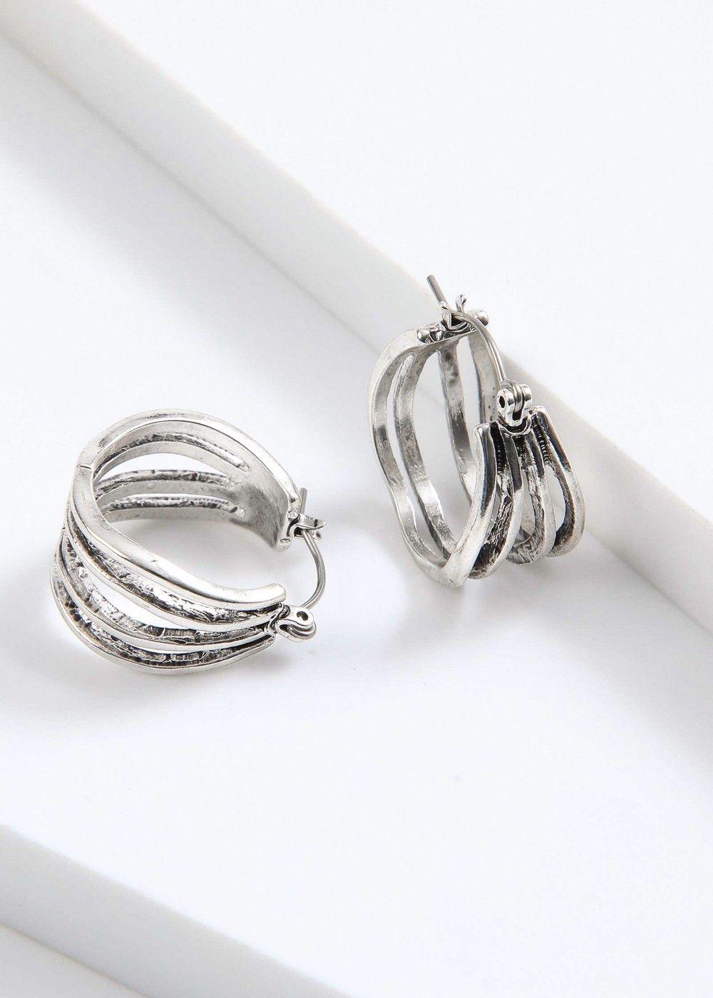 Aros Argollas Alba Plateado I-D-0