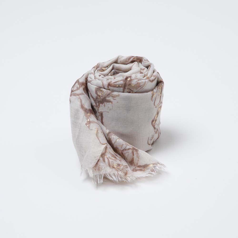 Pañuelo Estampado Tuleva Café i-D-0