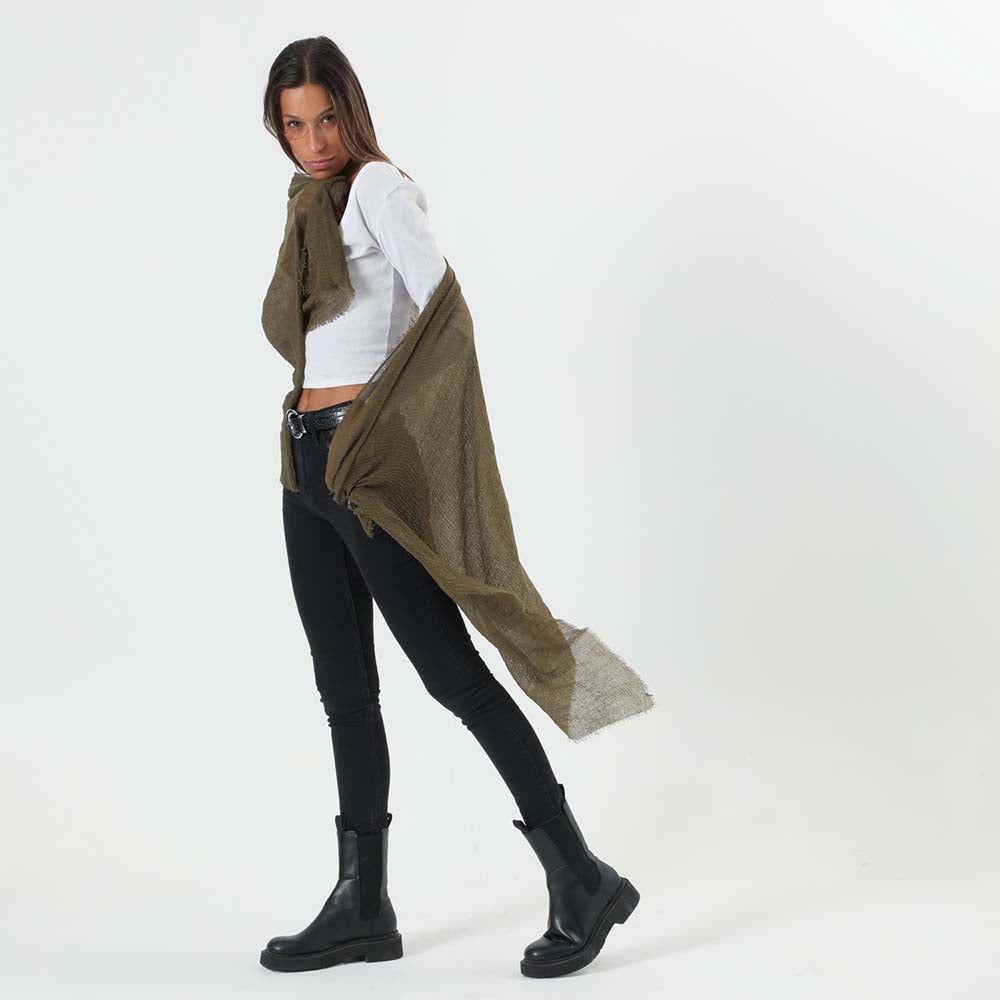 Pañuelo Liso Verde Olivia i-D-1