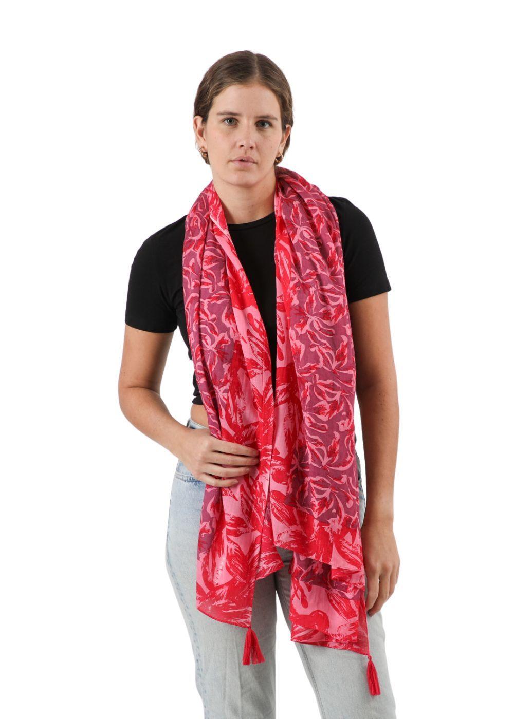 Pañuelo Estampado Abelia Rosado Humana-2