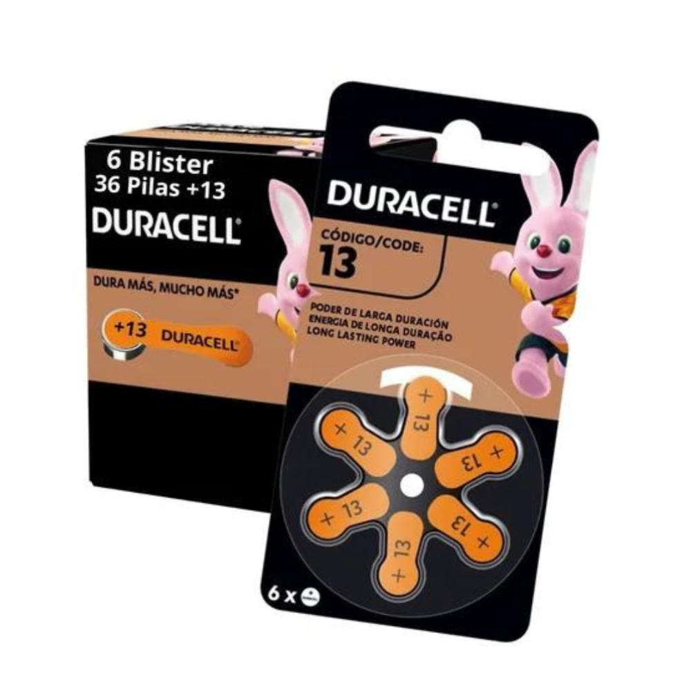 Pack 36 Pilas Duracell Audífono Tamaño 13-0
