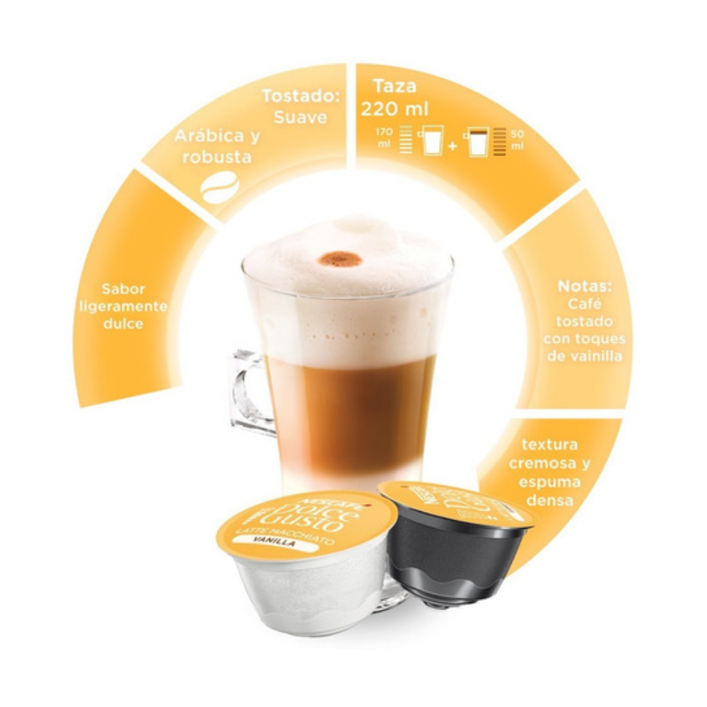 Capsulas de Café Dolce Gusto Latte Macchiato Vainilla  x3-1