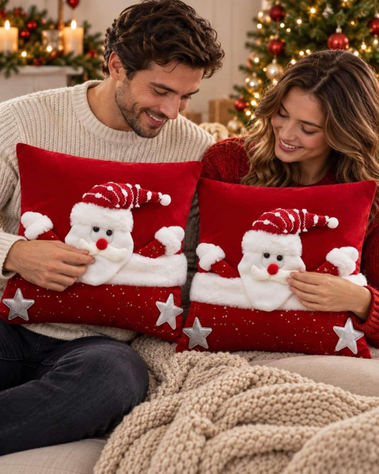 Pack de 2 Fundas para Cojín de Navidad 45x45 cm 5-3