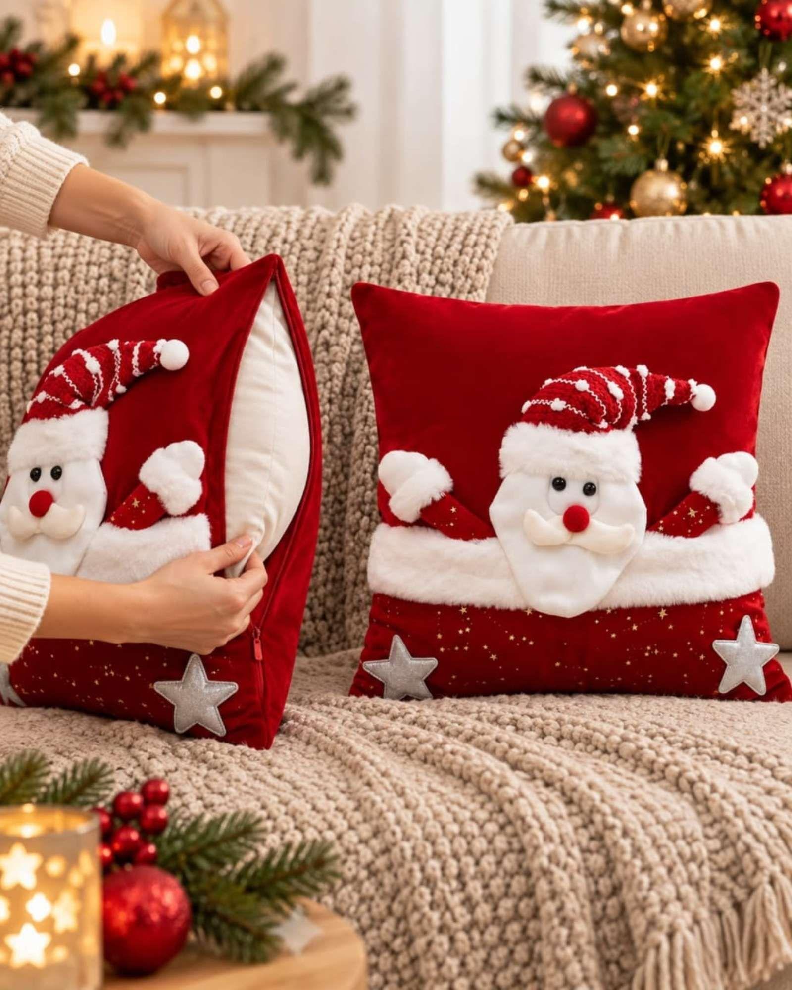 Pack de 2 Fundas para Cojín de Navidad 45x45 cm 5-5