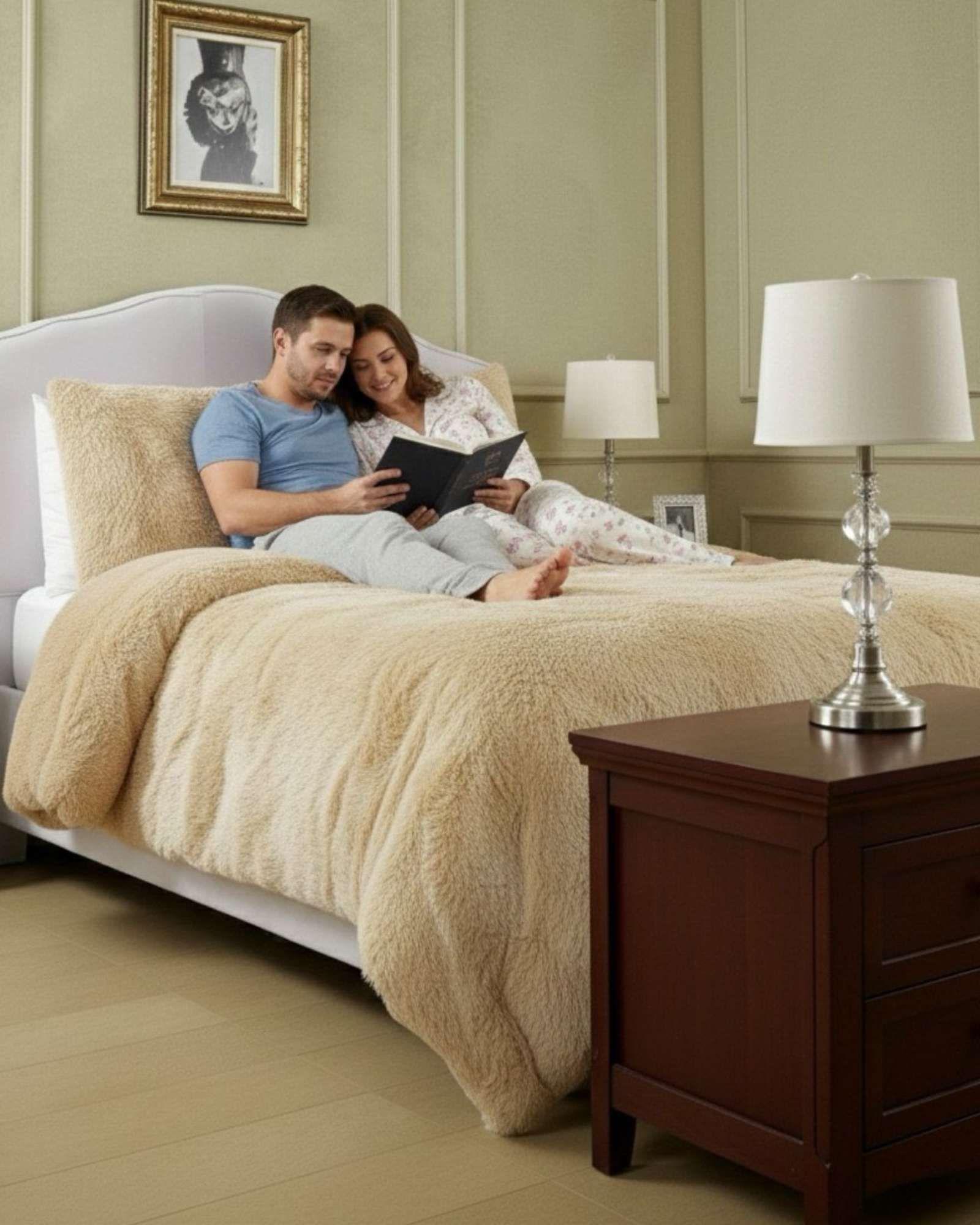 Cubrecama Otoño Invierno Chiporro Peludo Premium Plaza y media  A63-0