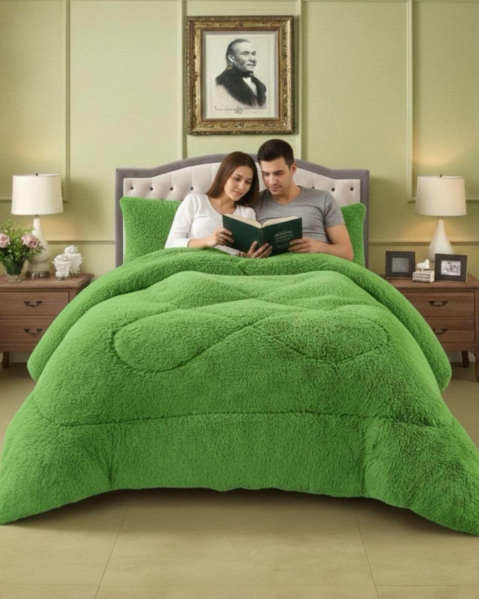 Cubrecama Otoño Invierno Chiporro Peludo Premium Plaza y media  A59-1