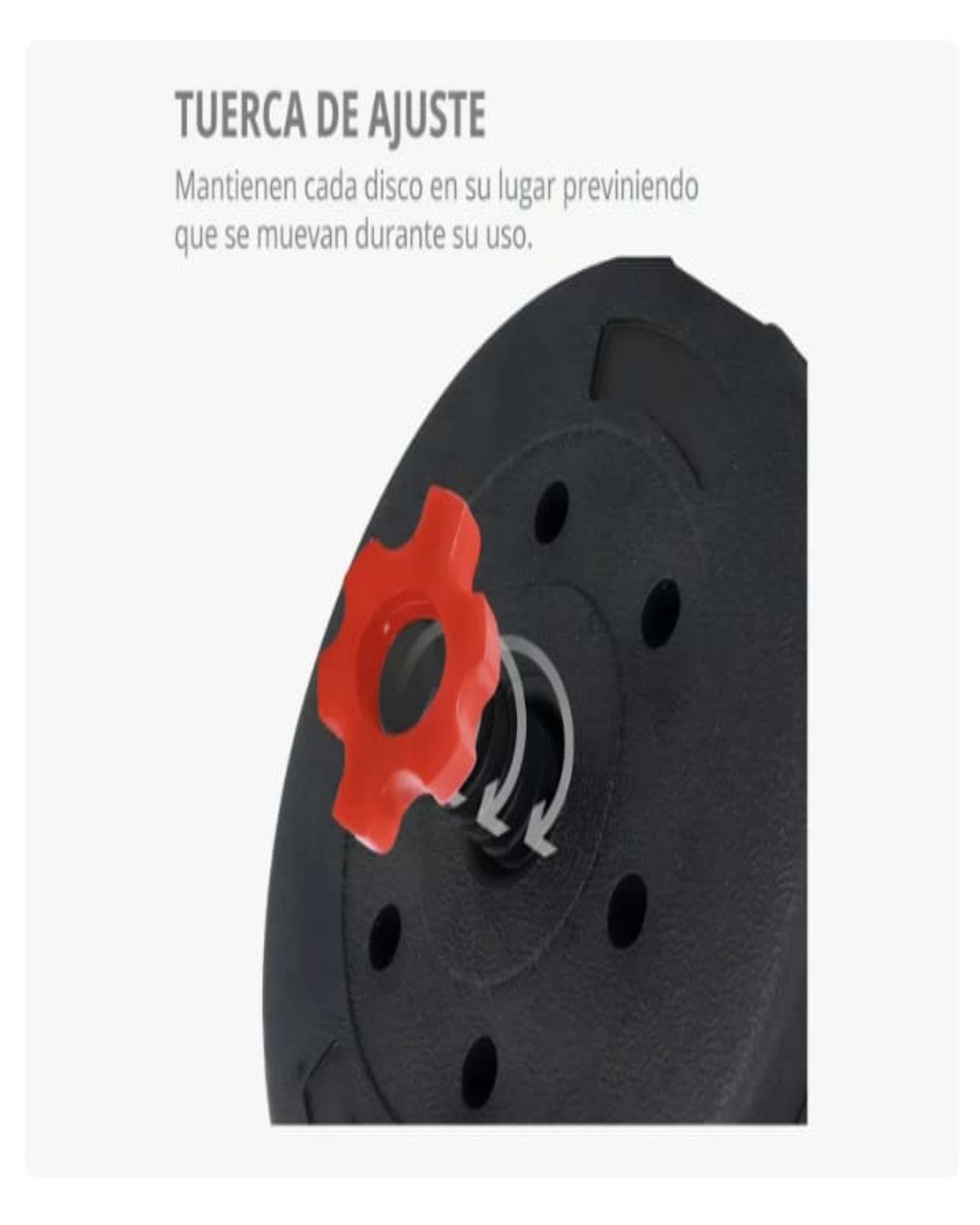 Juego Mancuernas Barra Rusa Ajustables 30 Kg-3