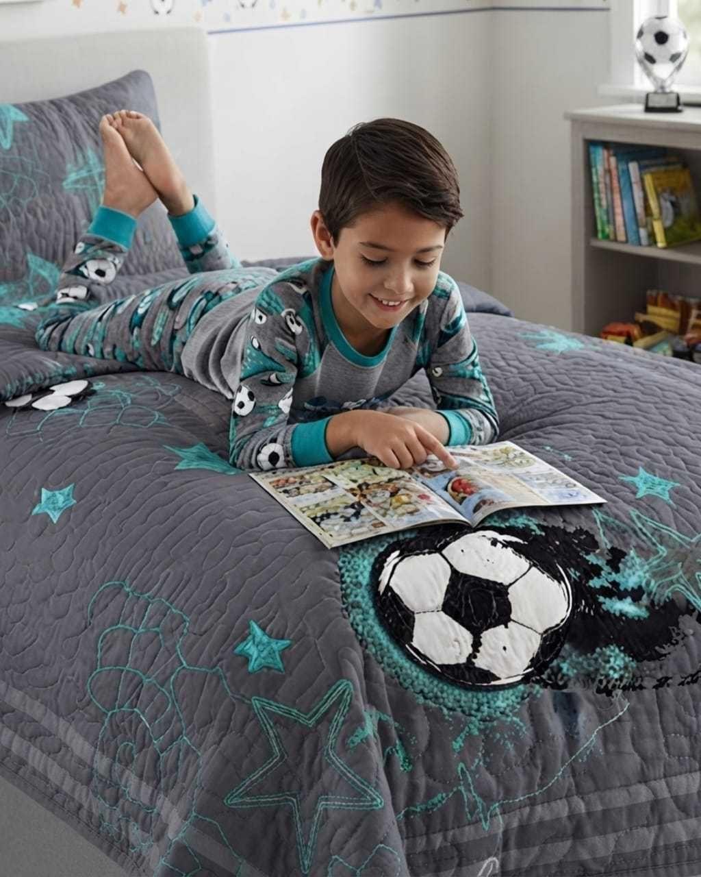 Cubrecama Quilt de Verano Plaza y Media Diseños Infantiles Mas Funda.-3