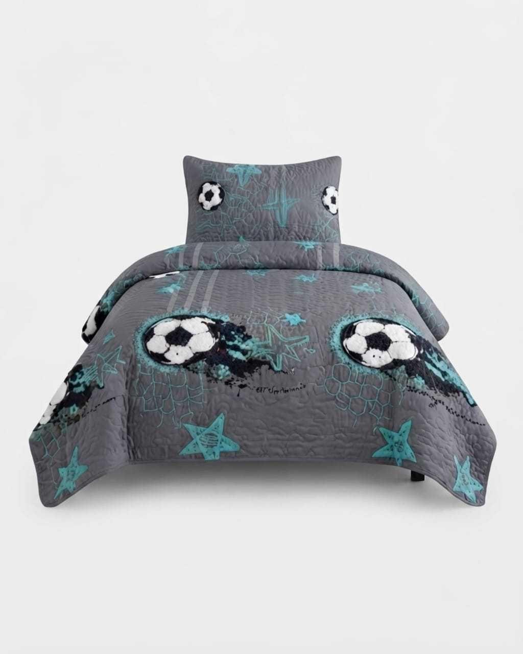 Cubrecama Quilt de Verano Plaza y Media Diseños Infantiles Mas Funda.-2