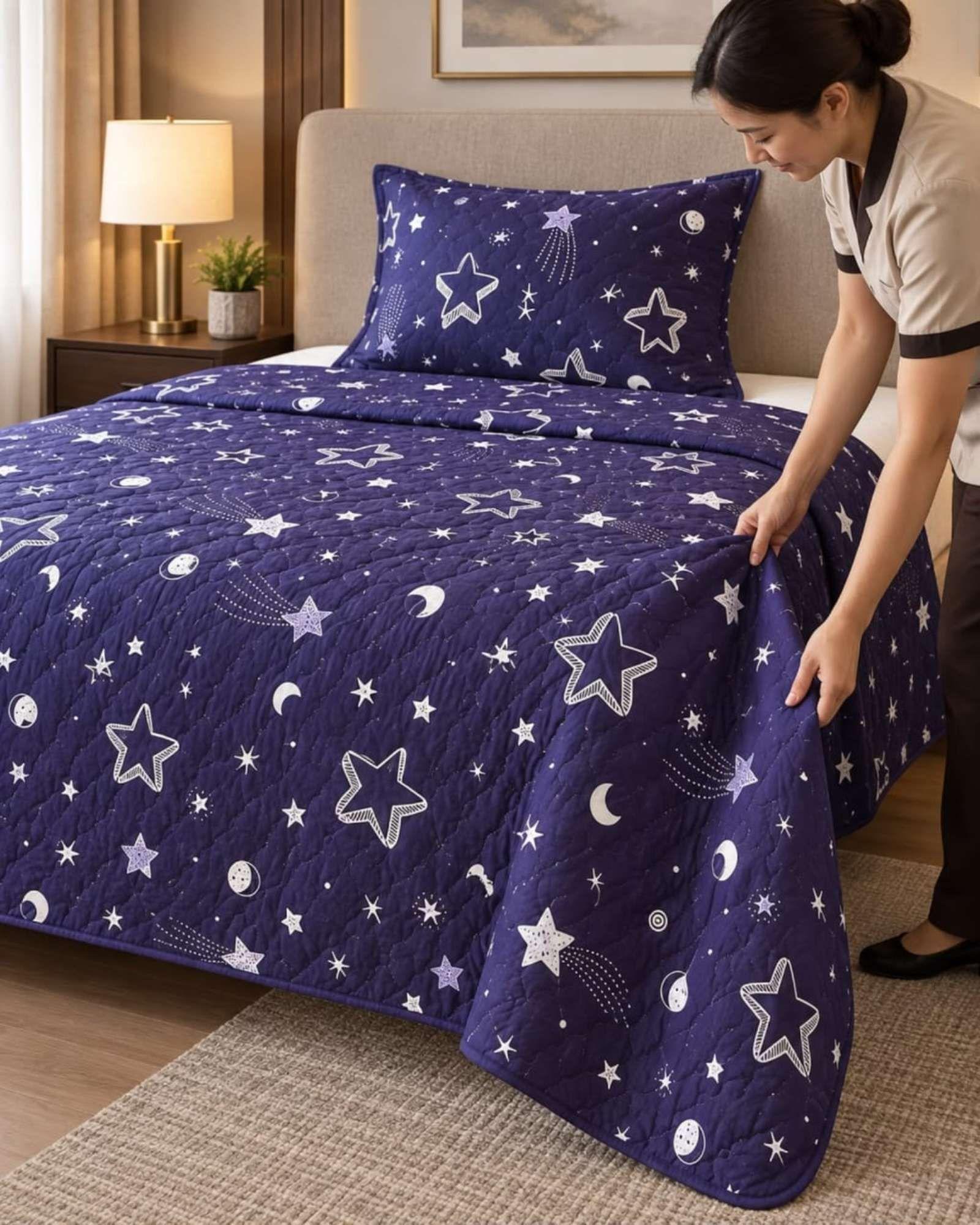 Cubrecama Quilts Plaza y Media  Con Funda De Almohada C6-1