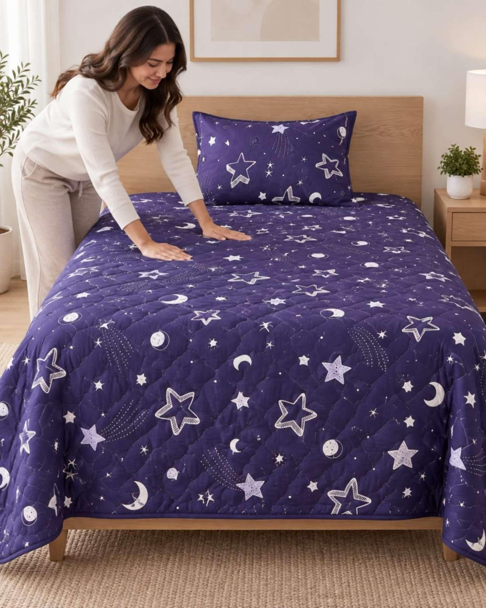 Cubrecama Quilts Plaza y Media  Con Funda De Almohada C6-0