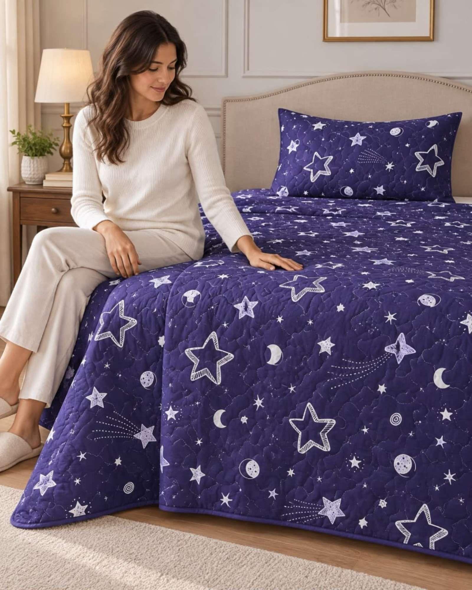Cubrecama Quilts Plaza y Media  Con Funda De Almohada C6-2