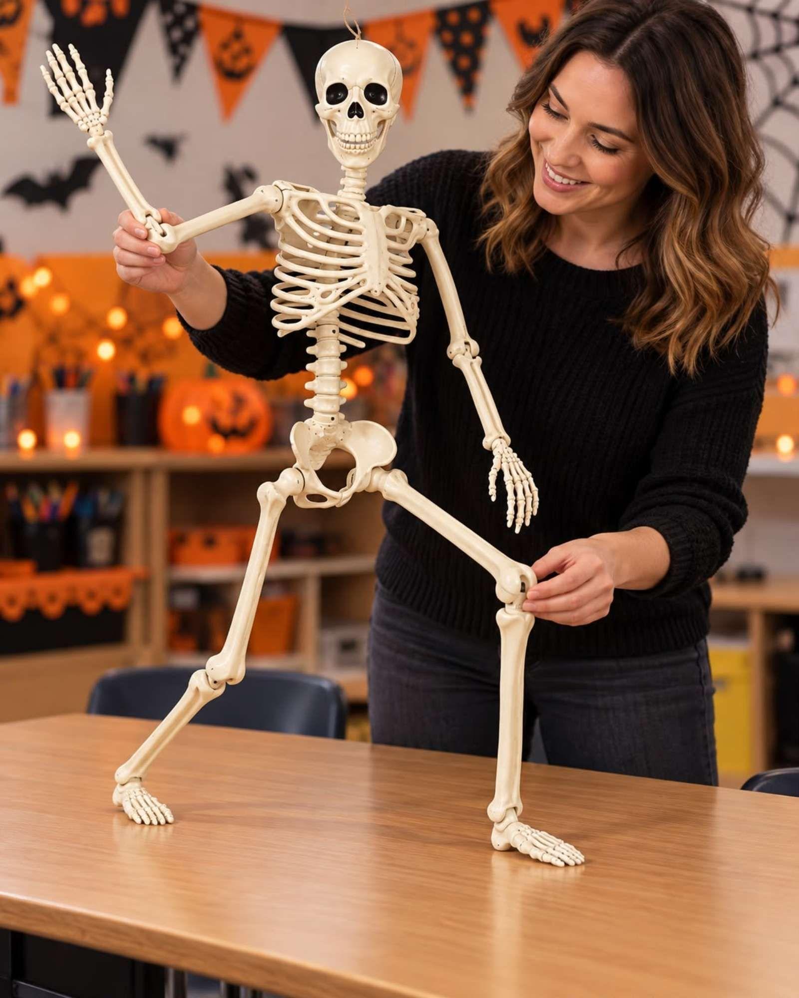 Adorno Esqueleto Articulado Halloween 90 cm-6