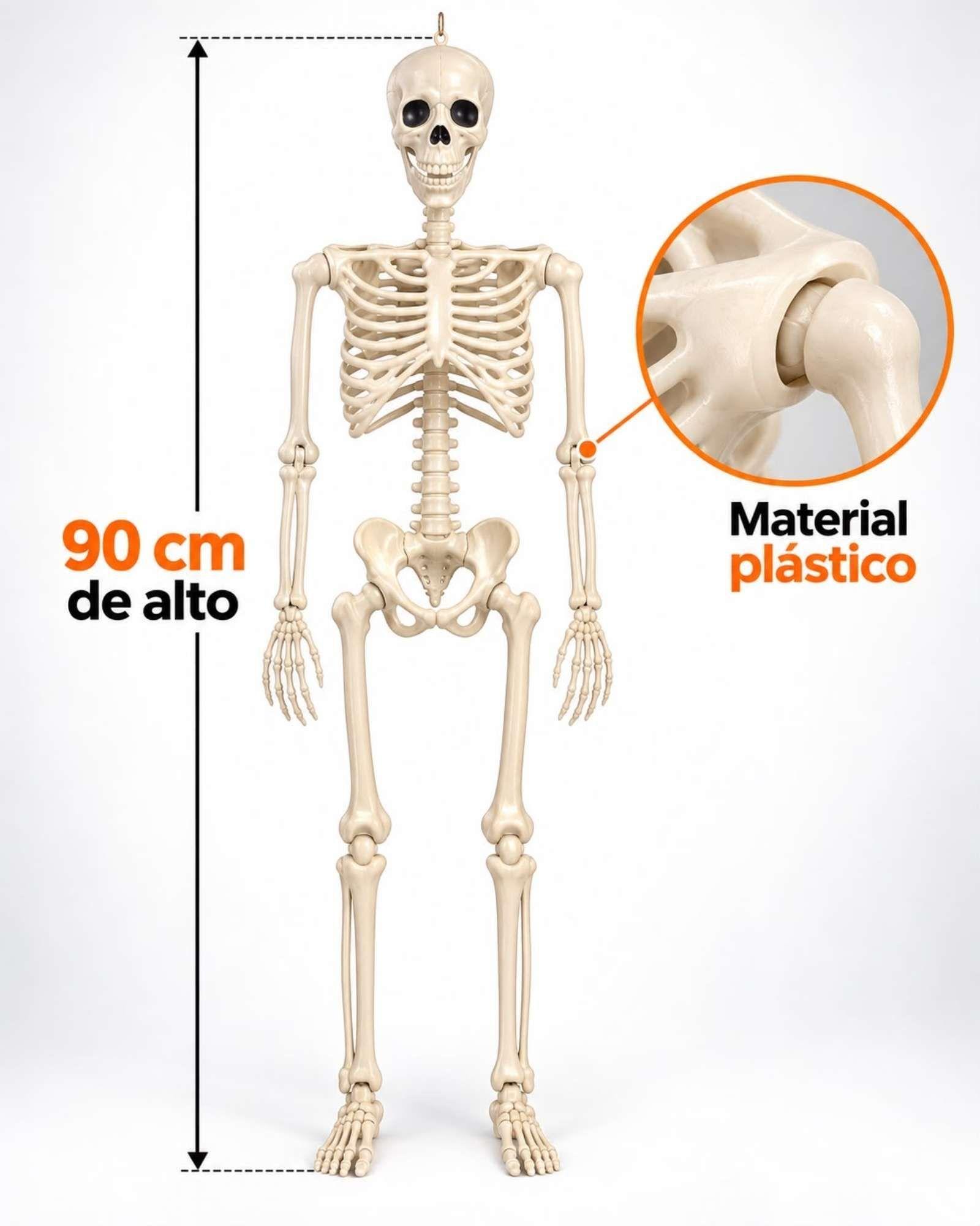 Adorno Esqueleto Articulado Halloween 90 cm-7