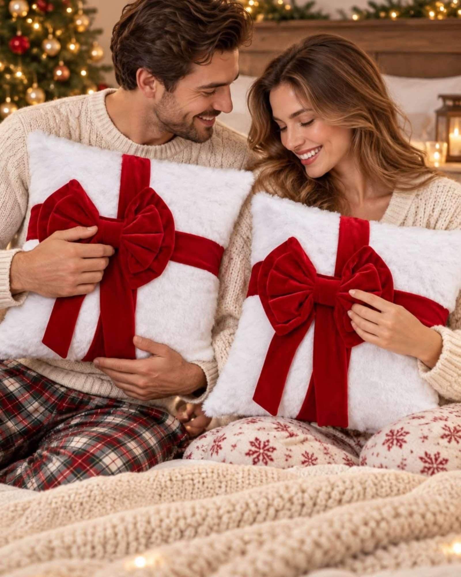 Pack de 2 Fundas para Cojín de Navidad 45x45 cm 7-0