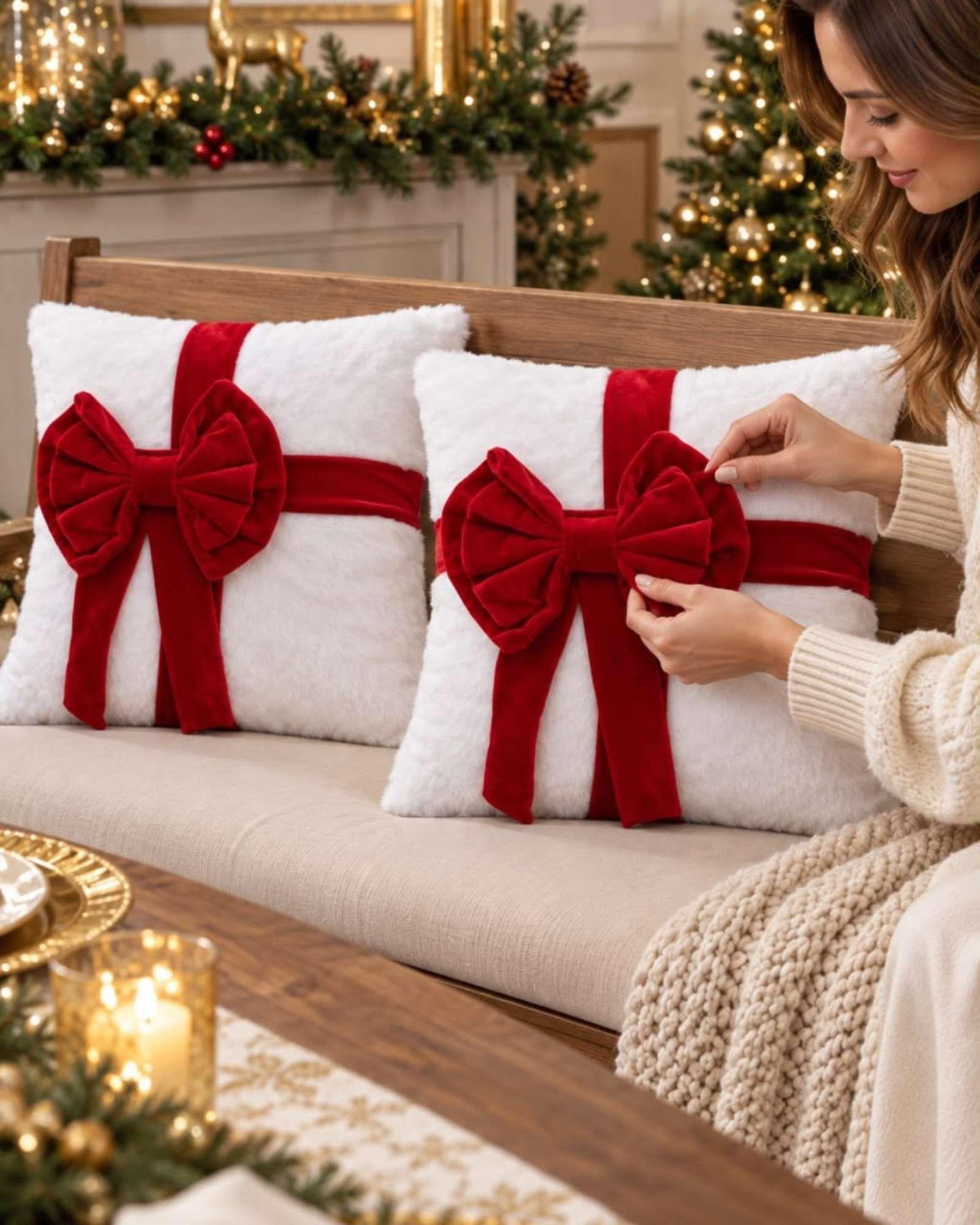 Pack de 2 Fundas para Cojín de Navidad 45x45 cm 7-2